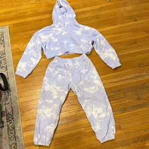 Girls Tie-Dye Hoodie and Jogger Set size M
